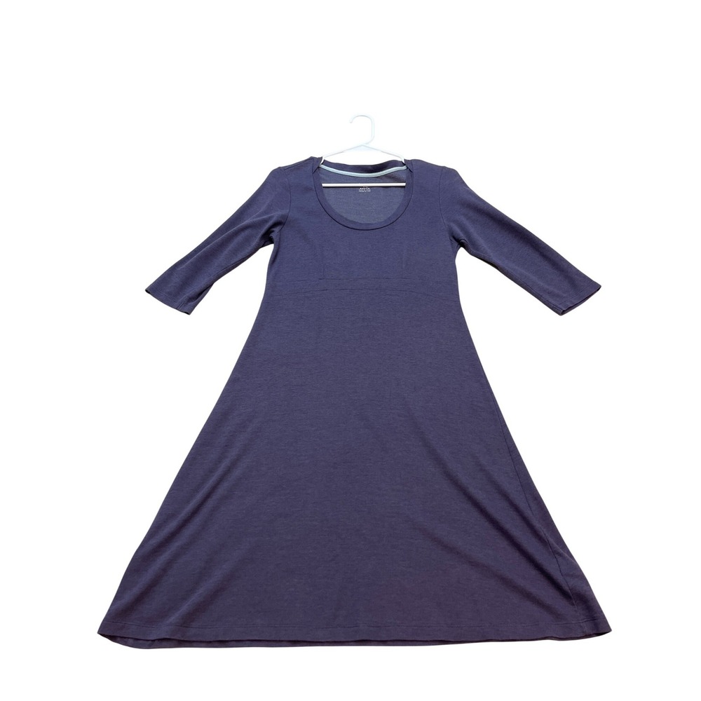 Horny Toad Women's Medium Purple A Line Long Sleeve Dress Tencel‎ Cotton Blend